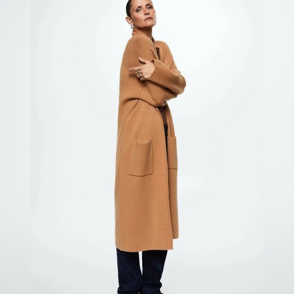 Mango Camel Coatigan